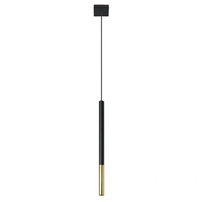 Afbeelding van Sollux Hanglamp Mozaica 1 lichts goud zwart