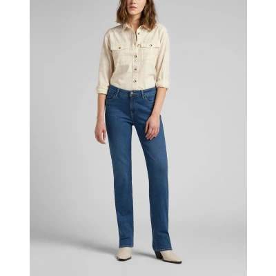 Afbeelding van Lee Straight leg jeans, Dames, Maat: 28x33, Blau denim