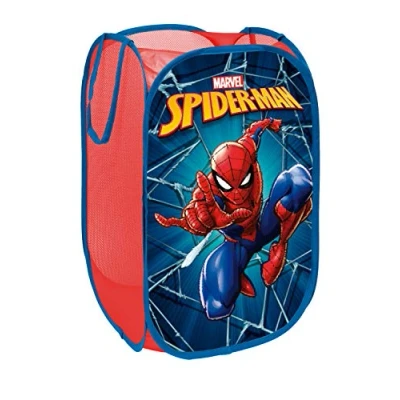 Afbeelding van Superdiver Opvouwbare mand voor kinderen van stof met handgrepen Marvel Spiderman I kubus organizer kleding en speelgoed (58 x 36 cm) container slaapkamer (Spiderman 1)