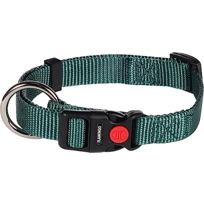 Afbeelding van Hond Halsband Ziggi Donkergroen S 30 45cm 15mm