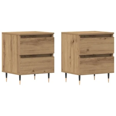 Afbeelding van vidaXL Nachtkastje Artisan eiken Bewerkt hout Compact Opslag