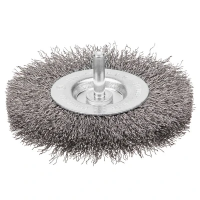 Afbeelding van Staaldraadborstel (boormachine) voor steen, beton, staal, diameter 100mm, dikte 17mm.