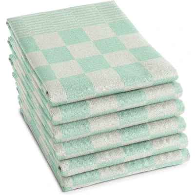 Afbeelding van DDDDD 6x Theedoek Barbeque 65x65 cm Pastel Groen Set van 6 stuks