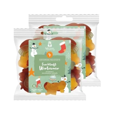 Afbeelding van 2 verpakkingen kerstvruchtensap wintermix zonder kunstmatige kleurstoffen en smaakversterkers glutenvrij lactosevrij