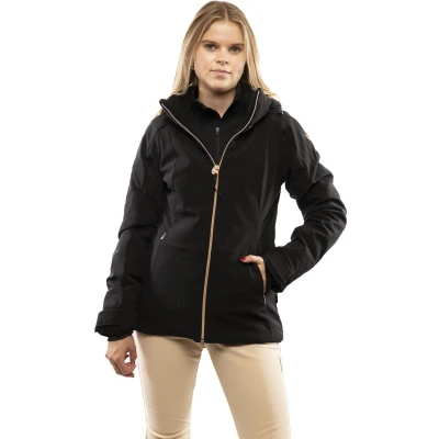 Afbeelding van Brunotti Aria Dames Softshell Wintersport Ski Jas Zwart Maat M