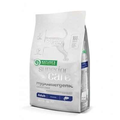 Afbeelding van Nature&#039;s Protection Superior Care Hypo allergenic Dry Dog Food, graanvrij volwassen voedsel met zalm, hoog eiwit voor gevoelige maag, huidirritatie