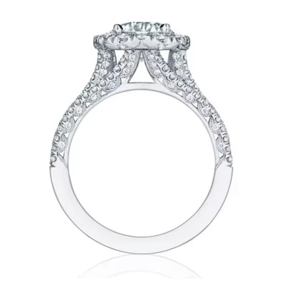 Afbeelding van Luxe Dames Ring 925 Sterling Zilver Kleur met Zirkonia Diameter 19mm