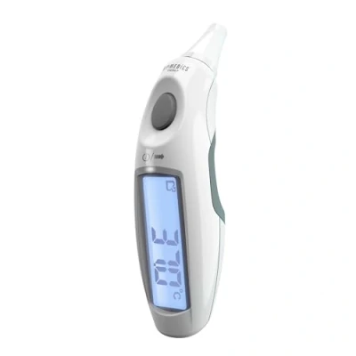Afbeelding van HoMedics Thera P Medische oorthermometer met groot display, gemakkelijk te lezen, temperatuurinstelling in het oor voor baby&#039;s, kinderen, volwassenen, koortsalarm, 10 geheugenplaatsen