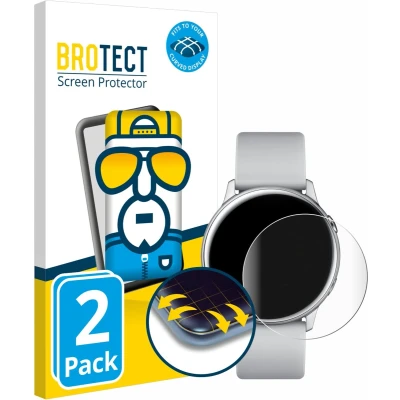 Afbeelding van BROTECT Screenprotector voor Samsung Galaxy Watch Active / 2 (40mm) Folie Beschermfolie transparant volledig dekking (2 Stuks)