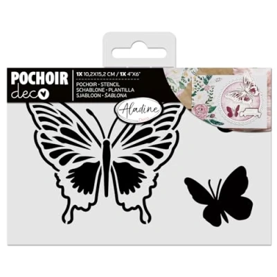 Afbeelding van Aladine Stencil 10x15cm Butterfly (81272)