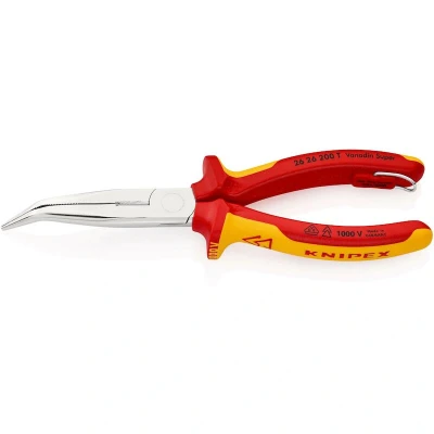 Image de KNIPEX 26 200 T pince plate avec coupe latérale (pince téléphonique) isolée VDE crochet de fixation chromé mm