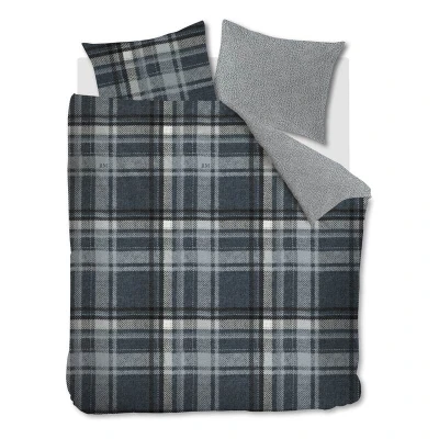 Afbeelding van Riviera Maison Cozy Check dekbedovertrek Lits Jumeaux 240x200/220 Blauw