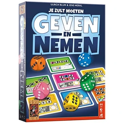Image de 999 Games GEV01 Jeu de dés Donner et Prendre Dès 8 ans L&#039;un des meilleurs jeux 2020 Ulrich Blum &amp; Jens Merkl Roll and write pour 1 à 4 joueurs,Toutes les couleurs