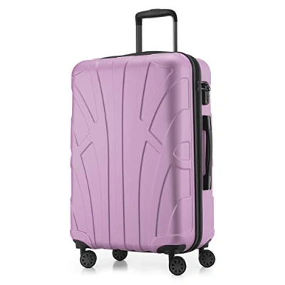 Afbeelding van Suitline harde koffer trolley check in bagage, TSA, 66 cm, ca. 58 liter, 100% ABS mat lila