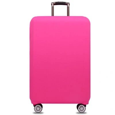 Afbeelding van YianBestja Monochrome kofferhoes, elastisch, voor bagage, afdekking koffer, 18 32 inch, Roze, L (25 26 inch Luggage)