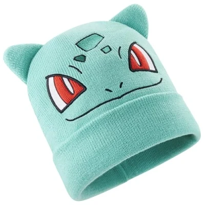 Afbeelding van Pokemon Warme muts voor kinderen, cadeau jongens en meisjes, Blauw/Groen Bulbasaur