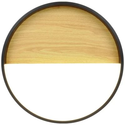 Afbeelding van ECO Light 9350 S WO VISTA LED plafondlamp 25 W Hout, Zwart