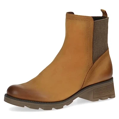 Afbeelding van CAPRICE 9 25227 41 dames halfhoge laarzen, Nubuck curry