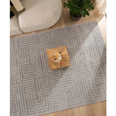 Afbeelding van Scandinavisch Vloerkleed Contour Gem Grijs 300x400 Cm
