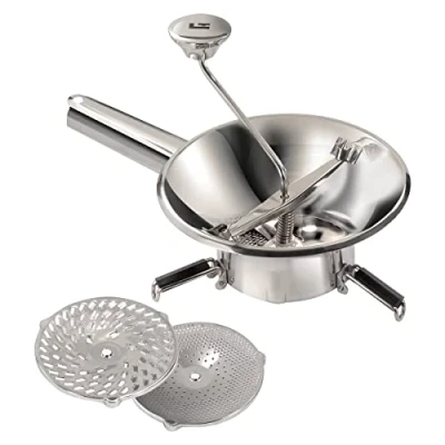 Image de Moulin à légumes inox 3 grilles 24cm Tellier n3004bg