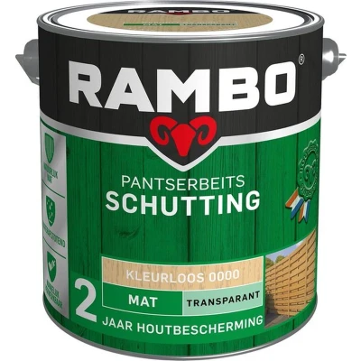 Afbeelding van Rambo Pantserbeits Schutting Transparant Mat Kleurloos 0000
