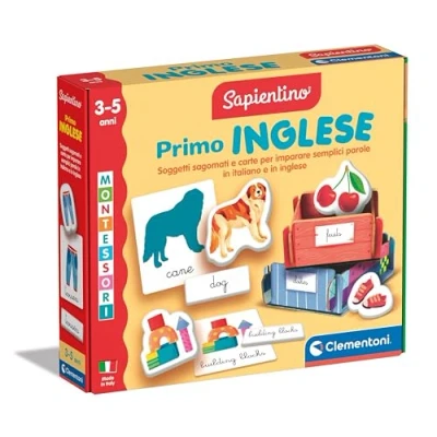 Afbeelding van Clementoni Sapientino Premier Montessori 3 jaar, educatief spel om te leren, Engelse flashcards voor kinderen, ontwikkelt de taal, gemaakt in Italië, 16868, meerkleurig