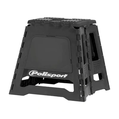 Afbeelding van Polisport 8981500007 opvouwbare brug van polypropyleen en rubber, licht gemakkelijk mee te nemen met beschilderd reliëflogo. Kleurontwerp zwart