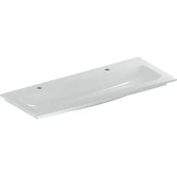 Afbeelding van Geberit iCon Light meubelwastafel slim rim wit (120 x 48 cm) 2x 1
