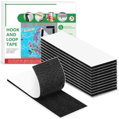 Afbeelding van Blooven Plakband, klittenband, plakband (zwart, 12 stuks, 30 x 100 mm)