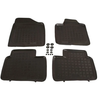 Afbeelding van REZAW PLAST 201004 Vloermatset Rubber voor en achter Zwart