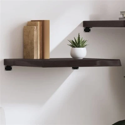 Afbeelding van Wandschap 60x60x6 cm behandeld massief eikenhout donkergrijs