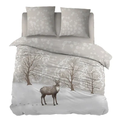Afbeelding van Snoozing Dora Flanel Dekbedovertrek Eenpersoons 140x200/220 cm Zand