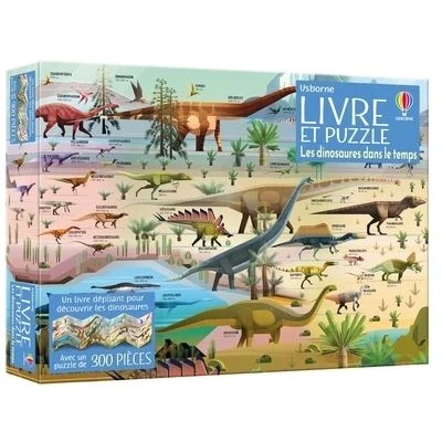 Image de Les dinosaures dans le temps Coffret Livre et puzzle