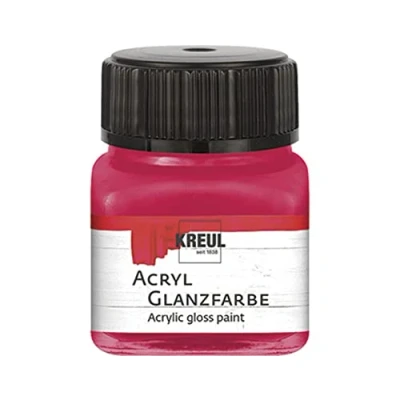 Afbeelding van Kreul, Kleuren + verf voor doe het zelvers, Acrylglansverf, 20 ml (Donkerrood, 20 ml)