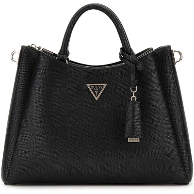 Afbeelding van Guess ECO Gloriana Gfriend Satchel Schoudertas, Dames, Maat: One Size, Black