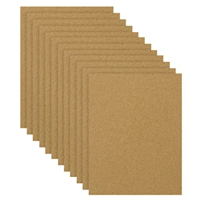 Afbeelding van Belle Vous Blankew Kurk Vellen (12 Pak) 27,8 x 21,4cm, 2mm Dik A4 Kurkpapier Voor Pinnetjes en Aanplakbord Vervanging, Muur Decoratie, DIY Hobby Projecten Keuken Pads