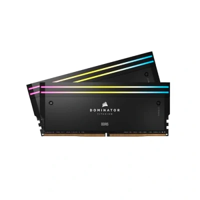 Afbeelding van Corsair Dominator Titanium RGB Geheugen DDR5 64 GB: 2 x 32 GB 288 PIN 6000 MHz / PC5 48000 CL30 1.4V On die ECC XMP 3.0 AMD EXPO zwart