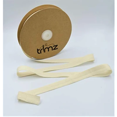 Afbeelding van Trimz Visgraattape, 100% katoen, naturel, 20 mm x 25 m