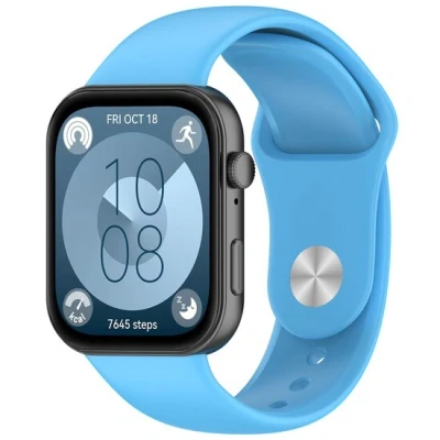 Afbeelding van Siliconen sportband Lichtblauw Huawei Fit 3