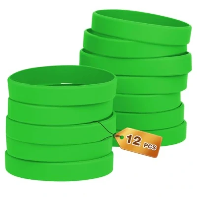 Afbeelding van HONTIUS siliconen armbanden, heldere elastische armbanden 20 cm rubberen voor sport heren dames tieners 12 stuks 30 stuks,
