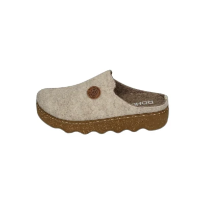 Afbeelding van Rohde Dames off white/ecru/parel pantoffels maat 36
