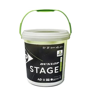 Afbeelding van Dunlop Stage 1 mini Tennisballen rubber/vilt groen/geel 60 stuks