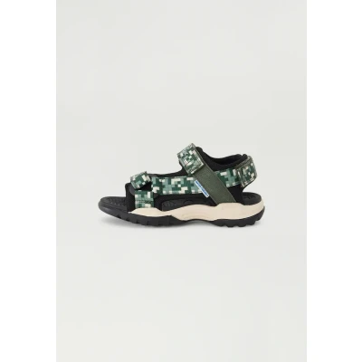 Afbeelding van Geox Borealis BOY Outdoorsandalen voor kinderen, Maat: 27, Green/black Textiel