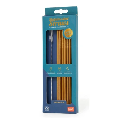Image de STAINLESS STEEL STRAWS L SET DA 6