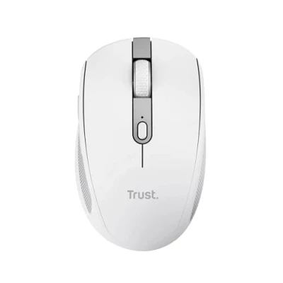 Image de Trust Ozaa Souris compact, multi appareil pour droitiers optique 6 boutons sans fil 2.4 GHz, Bluetooth récepteur USB blanc