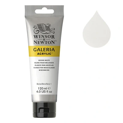 Image de Winsor &amp; Newton Galeria peinture acrylique (120 ml) 415 blanc pour mélanges