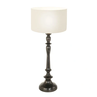 Afbeelding van Steinhauer tafellamp Bois zwart metaal 30 cm E27 fitting 3764ZW
