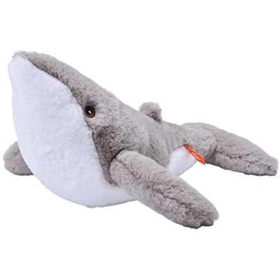 Afbeelding van Wild Republic Knuffel Bultrugwalvis Ecokins Junior 30 Cm Pluche Grijs
