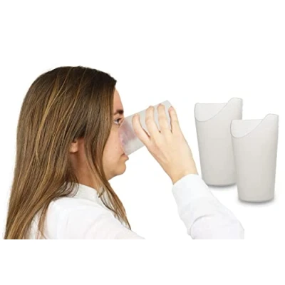 Afbeelding van PEPE Neussnijglas (2 stuks), neussnijbeker, glas voor ouderen, met uitloop volwassenen, groot neusglas