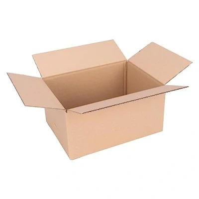 Afbeelding van Verpacking Set van 50 vouwdozen 300 x 215 140 mm, bruin (buitenmaat 305 220 150 mm) KK 30, enkele golfkarton voor middelgrote producten DHL M DPD